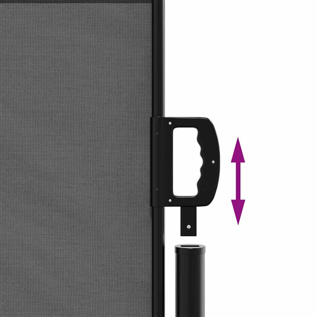 Tenda da sole laterale retrattile antracite 100x500 cm | homemem39