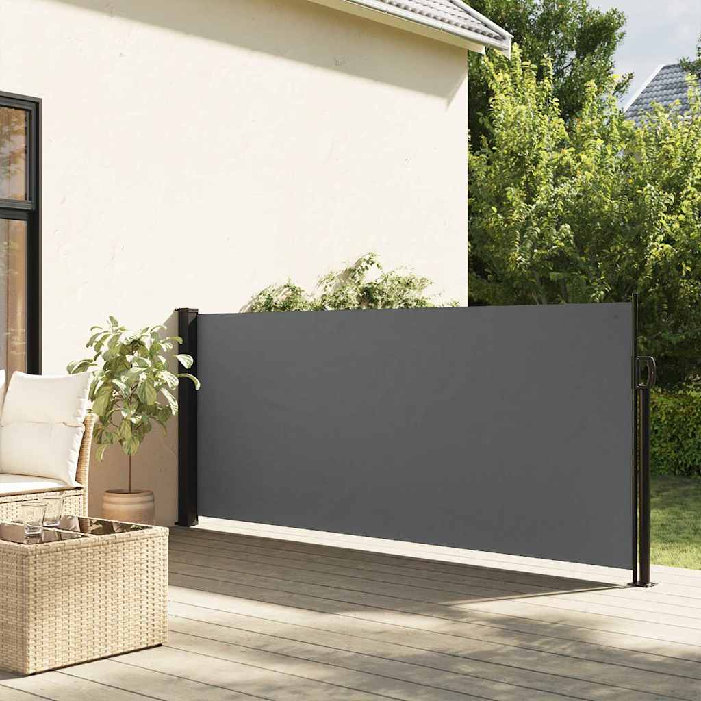 Tenda da sole laterale retrattile antracite 100x500 cm | homemem39