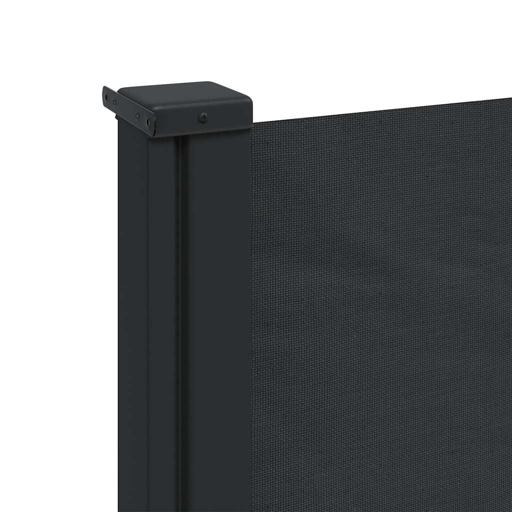 Tenda da Sole Laterale Retrattile Nera 120x500 cm | homemem39