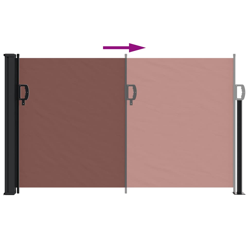 Tenda da Sole Laterale Retrattile Marrone 120x500 cm | homemem39