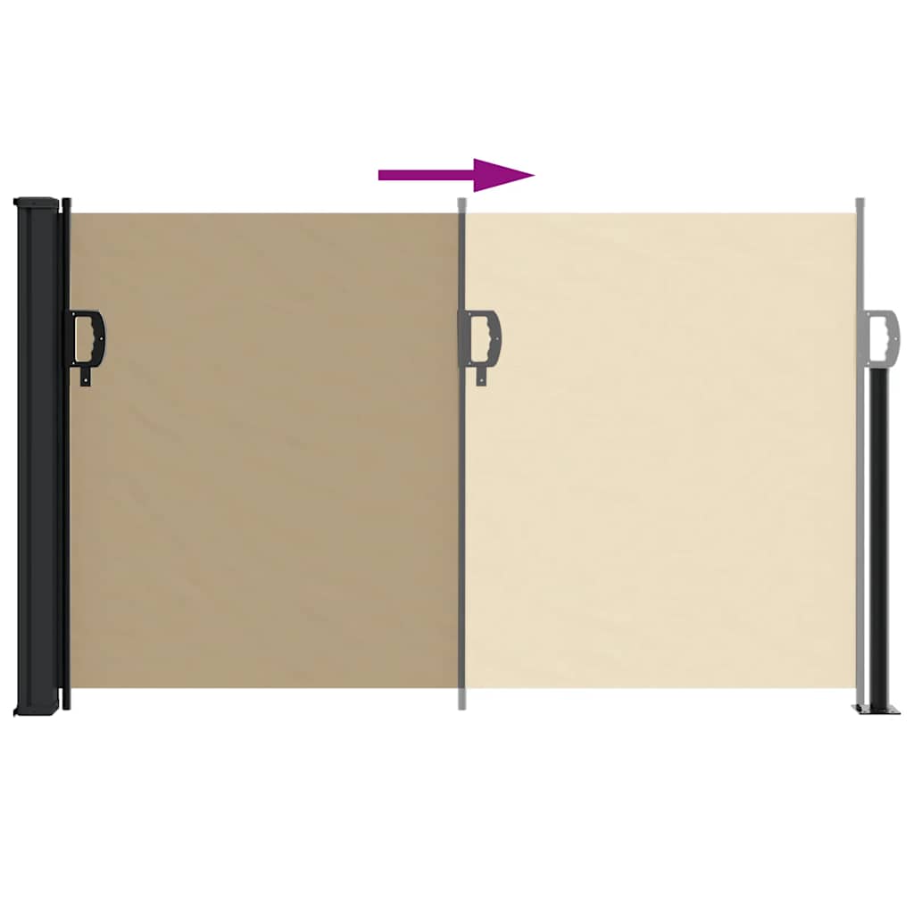 Tenda da Sole Laterale Retrattile Beige 120x500 cm | homemem39