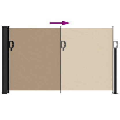 Tenda da Sole Laterale Retrattile Tortora 120x500 cm | homemem39