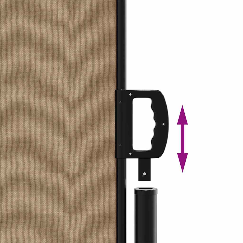 Tenda da Sole Laterale Retrattile Tortora 120x500 cm | homemem39