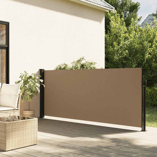 Tenda da Sole Laterale Retrattile Tortora 120x500 cm | homemem39