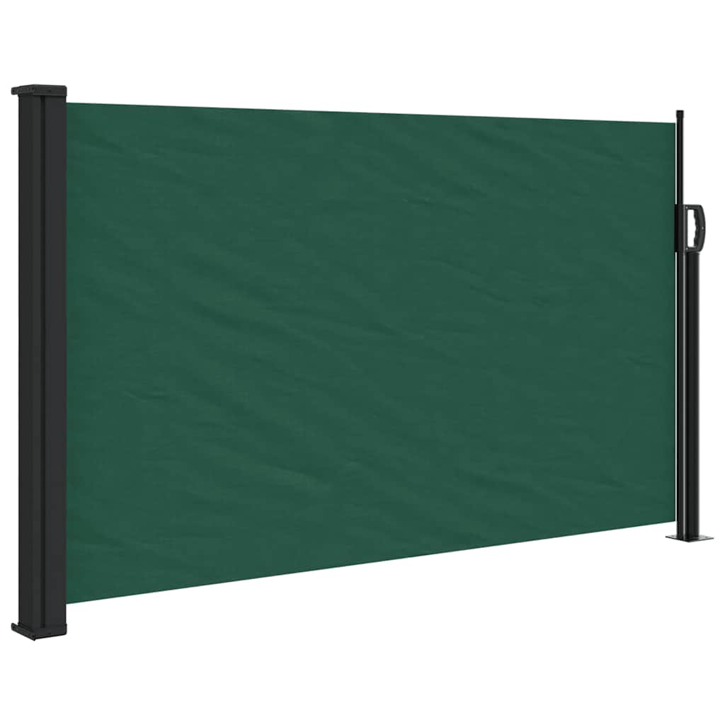 Tenda da Sole Laterale Retrattile Verde Scuro 120x500 cm | homemem39