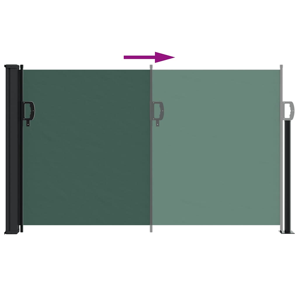 Tenda da Sole Laterale Retrattile Verde Scuro 120x500 cm | homemem39