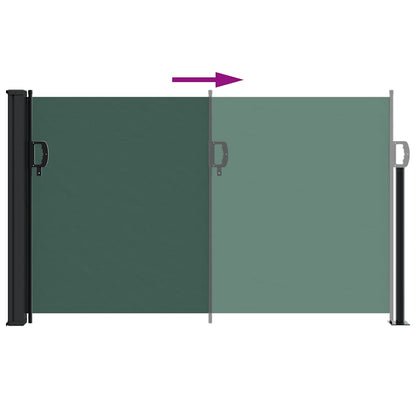 Tenda da Sole Laterale Retrattile Verde Scuro 120x500 cm | homemem39