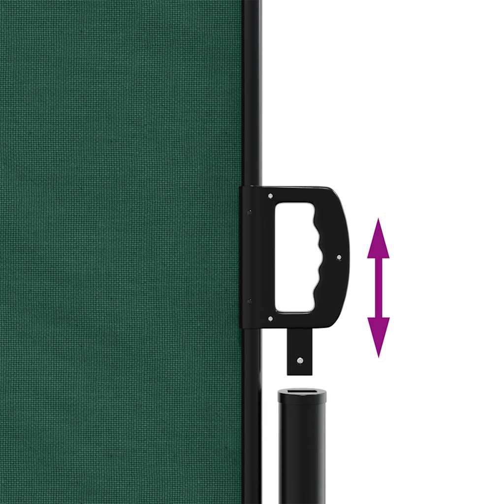 Tenda da Sole Laterale Retrattile Verde Scuro 120x500 cm | homemem39