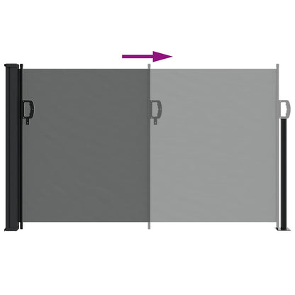 Tenda da sole laterale retrattile antracite 120x500 cm | homemem39