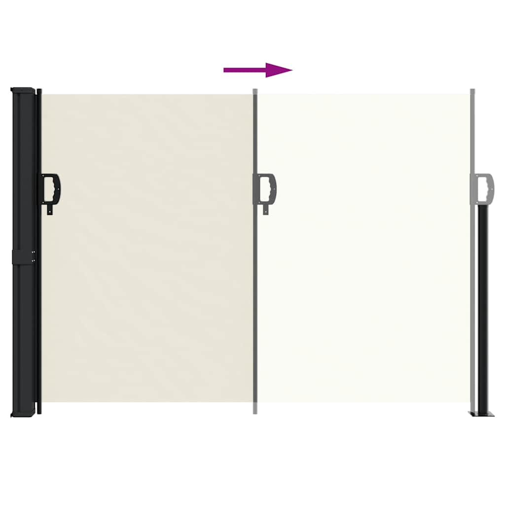 Tenda da Sole Laterale Retrattile Crema 140x500 cm | homemem39
