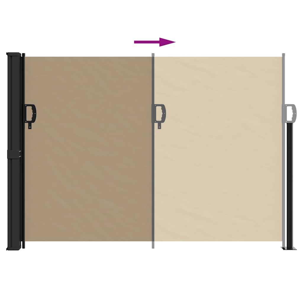 Tenda da Sole Laterale Retrattile Tortora 140x500 cm | homemem39