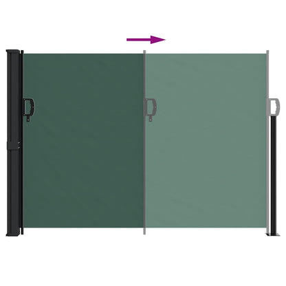 Tenda da Sole Laterale Retrattile Verde Scuro 140x500 cm | homemem39