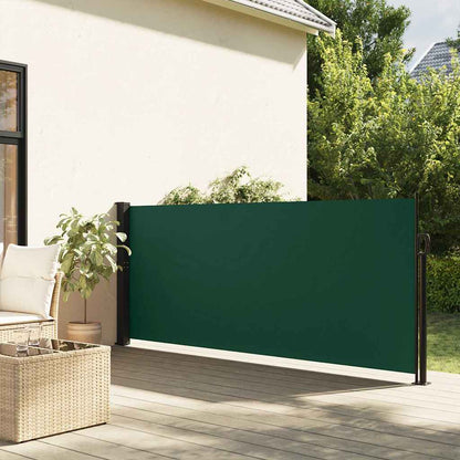 Tenda da Sole Laterale Retrattile Verde Scuro 140x500 cm | homemem39