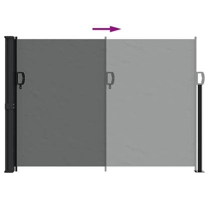 Tenda da sole laterale retrattile antracite 140x500 cm | homemem39