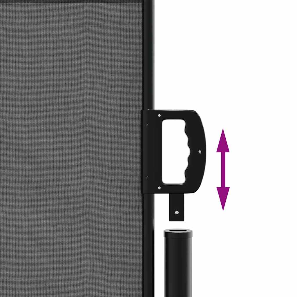Tenda da sole laterale retrattile antracite 140x500 cm | homemem39