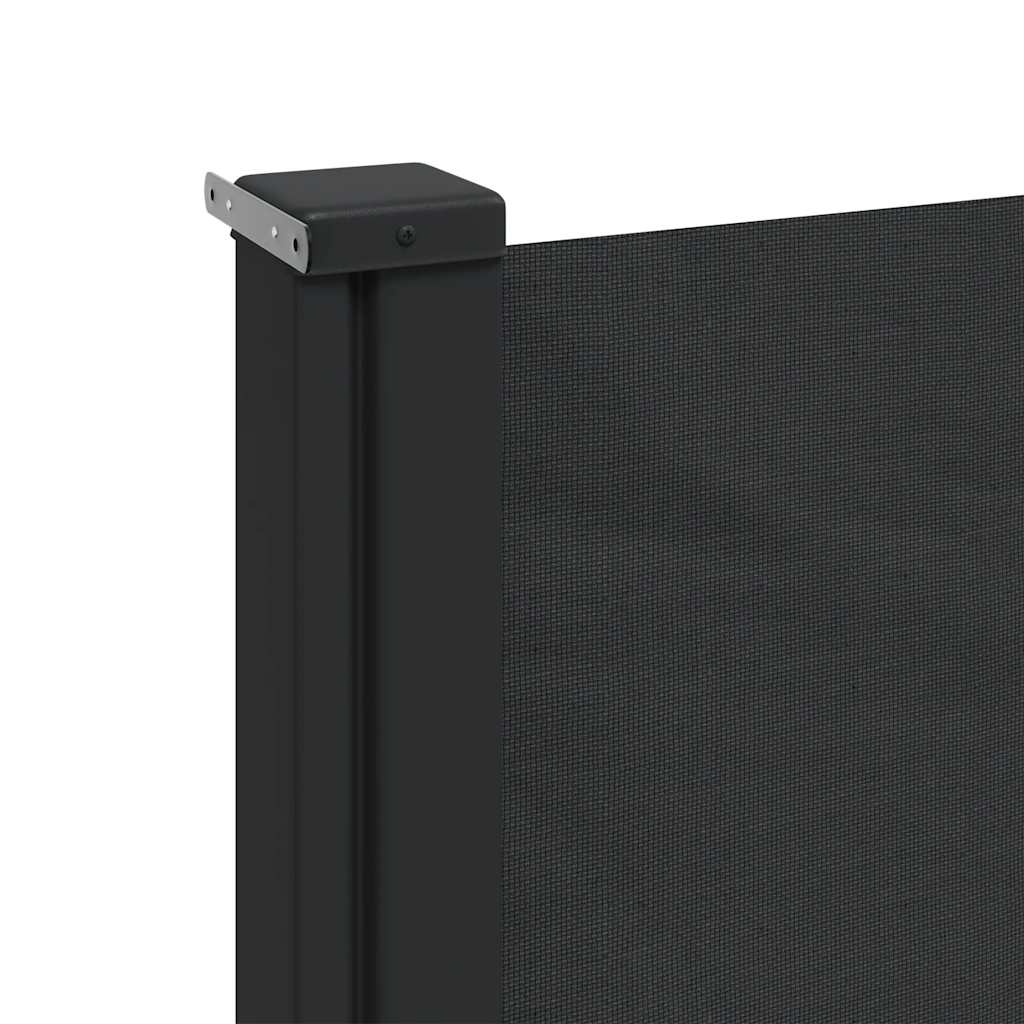 Tenda da Sole Laterale Retrattile Nera 160x500 cm | homemem39