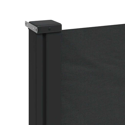 Tenda da Sole Laterale Retrattile Nera 160x500 cm | homemem39
