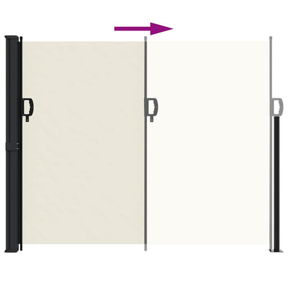 Tenda da Sole Laterale Retrattile Crema 160x500 cm | homemem39