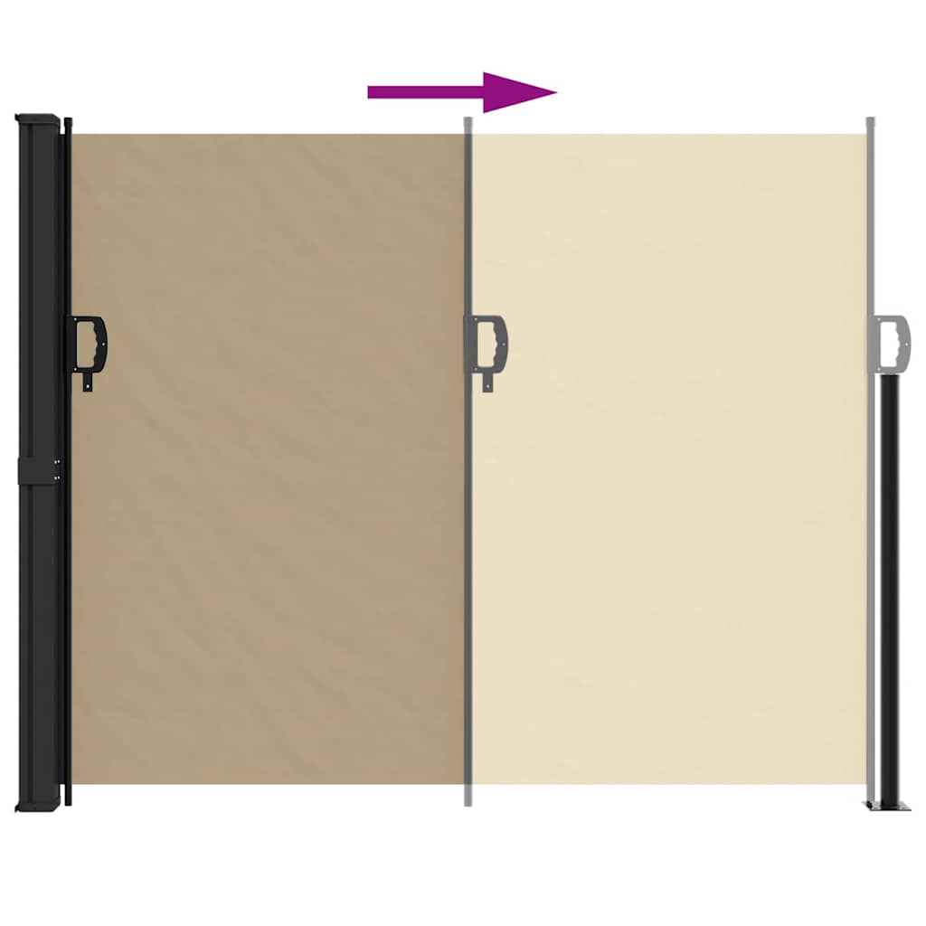 Tenda da Sole Laterale Retrattile Beige 160x500 cm | homemem39