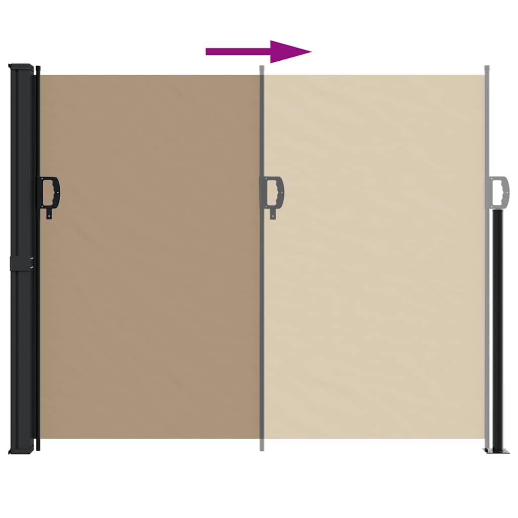 Tenda da Sole Laterale Retrattile Tortora 160x500 cm | homemem39