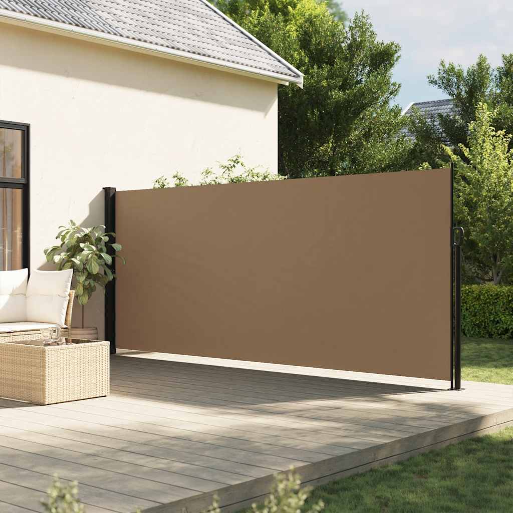 Tenda da Sole Laterale Retrattile Tortora 160x500 cm | homemem39
