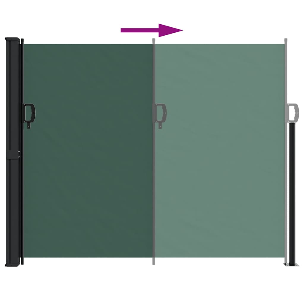 Tenda da Sole Laterale Retrattile Verde Scuro 160x500 cm | homemem39