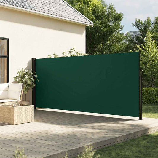 Tenda da Sole Laterale Retrattile Verde Scuro 160x500 cm | homemem39