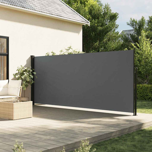 Tenda da Sole Laterale Retrattile Antracite 160x500 cm | homemem39