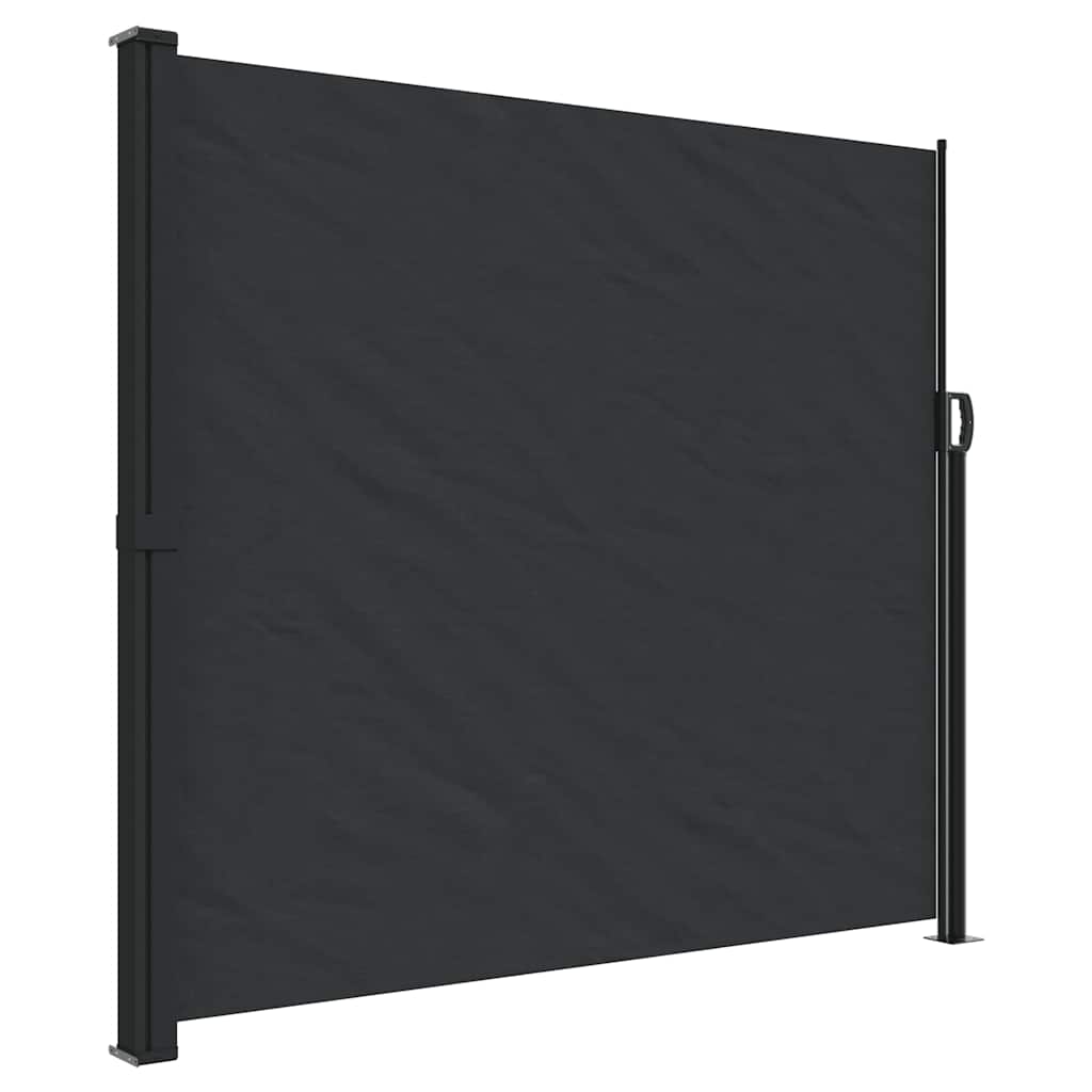 Tenda da Sole Laterale Retrattile Nera 180x500 cm | homemem39