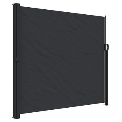 Tenda da Sole Laterale Retrattile Nera 180x500 cm | homemem39