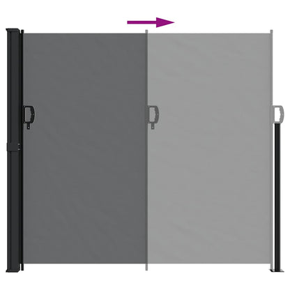 Tenda da Sole Laterale Retrattile Nera 180x500 cm | homemem39