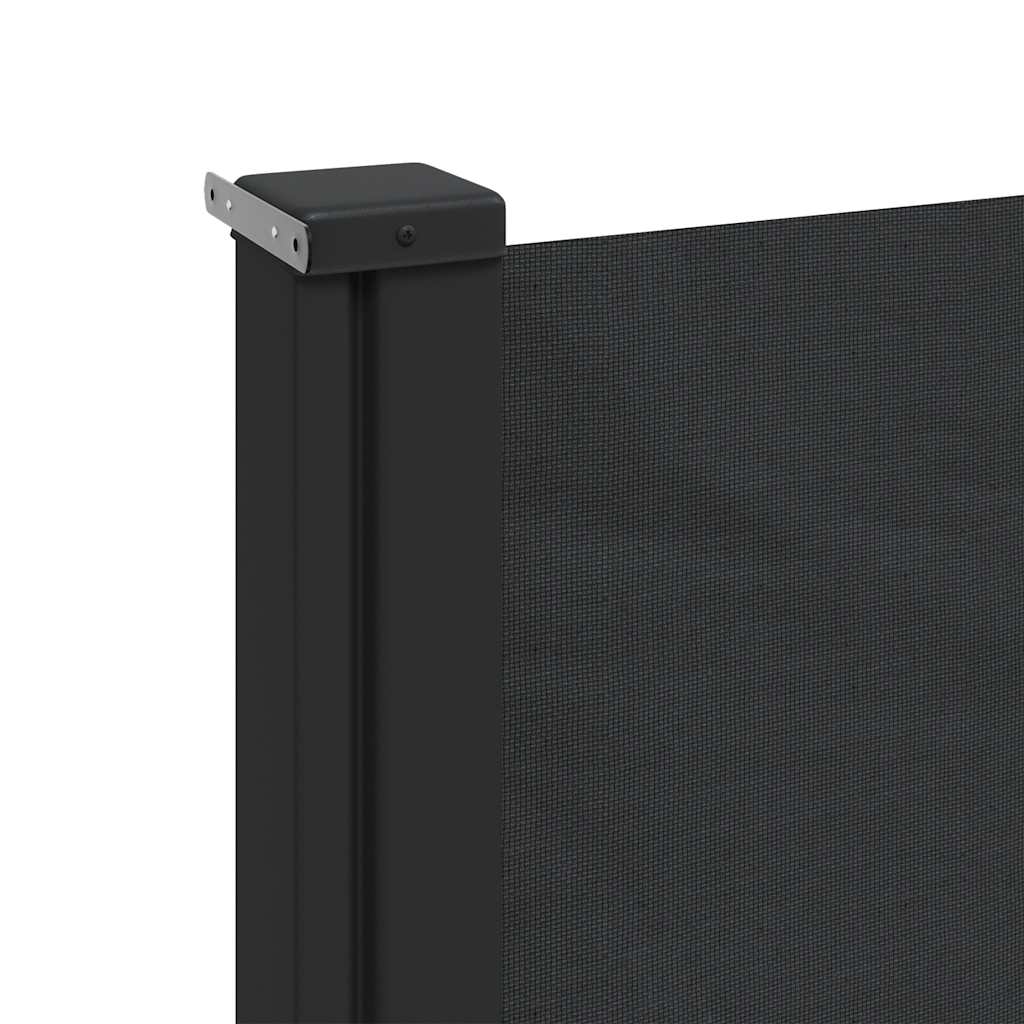 Tenda da Sole Laterale Retrattile Nera 180x500 cm | homemem39