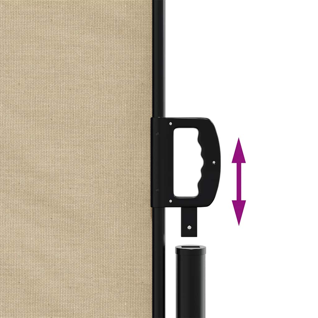 Tenda da Sole Laterale Retrattile Beige 180x500 cm | homemem39