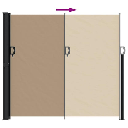 Tenda da Sole Laterale Retrattile Tortora 180x500 cm | homemem39