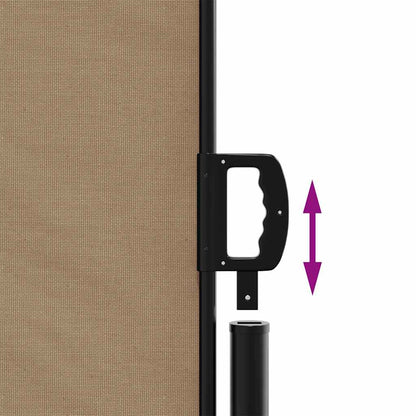 Tenda da Sole Laterale Retrattile Tortora 180x500 cm | homemem39