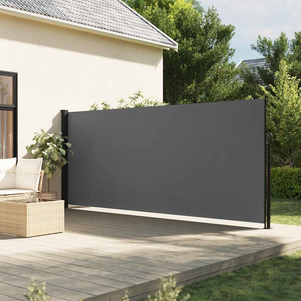 Tenda da Sole Laterale Retrattile Antracite 180x500 cm | homemem39