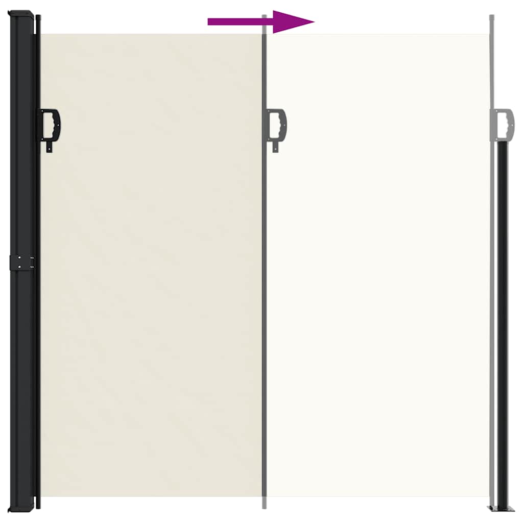 Tenda da Sole Laterale Retrattile Crema 200x500 cm | homemem39