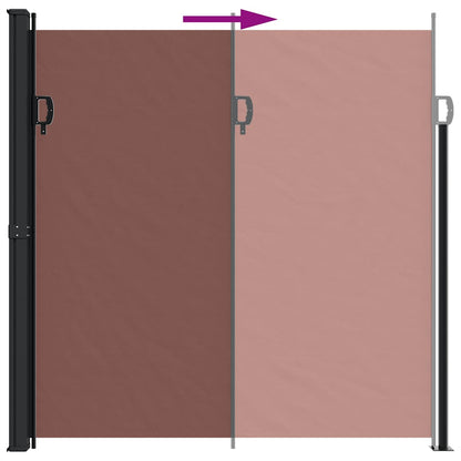 Tenda da Sole Laterale Retrattile Marrone 200x500 cm | homemem39