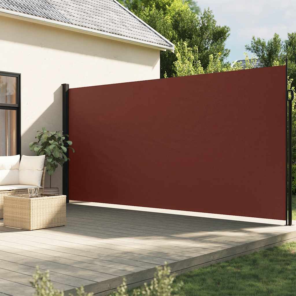 Tenda da Sole Laterale Retrattile Marrone 200x500 cm | homemem39