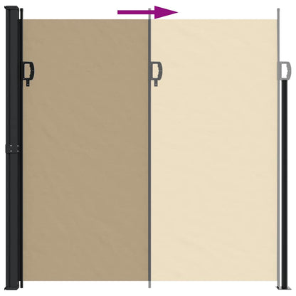 Tenda da Sole Laterale Retrattile Beige 200x500 cm | homemem39