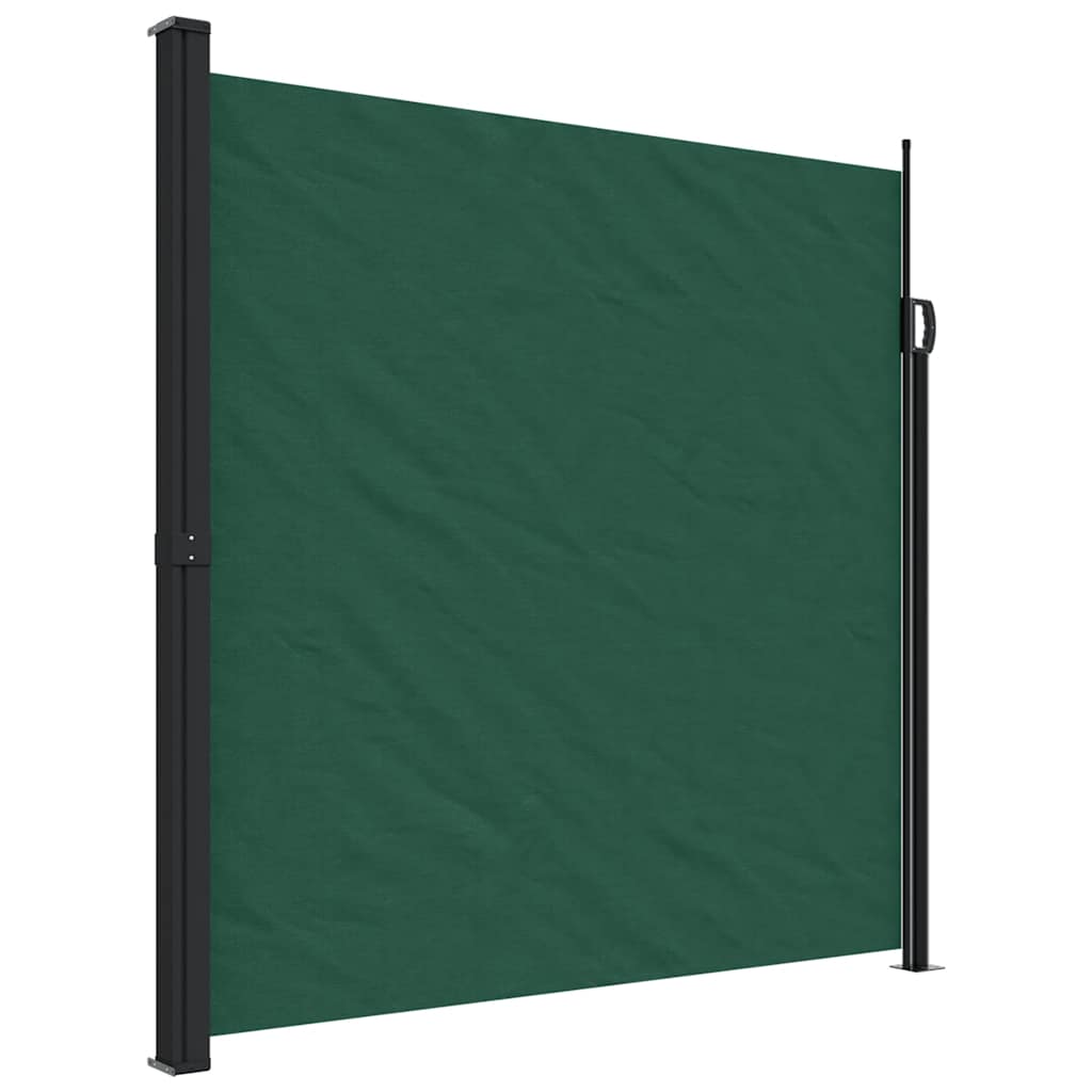 Tenda da Sole Laterale Retrattile Verde Scuro 200x500 cm | homemem39
