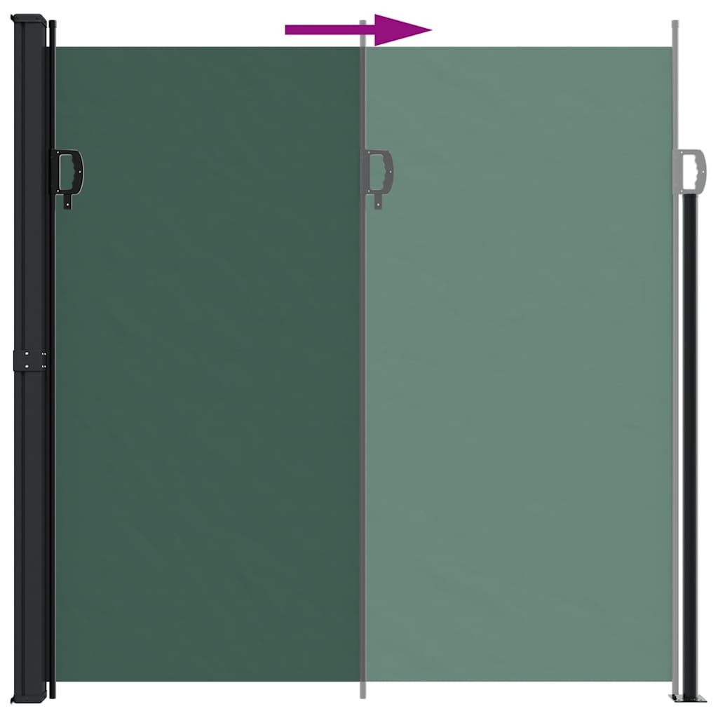 Tenda da Sole Laterale Retrattile Verde Scuro 200x500 cm | homemem39