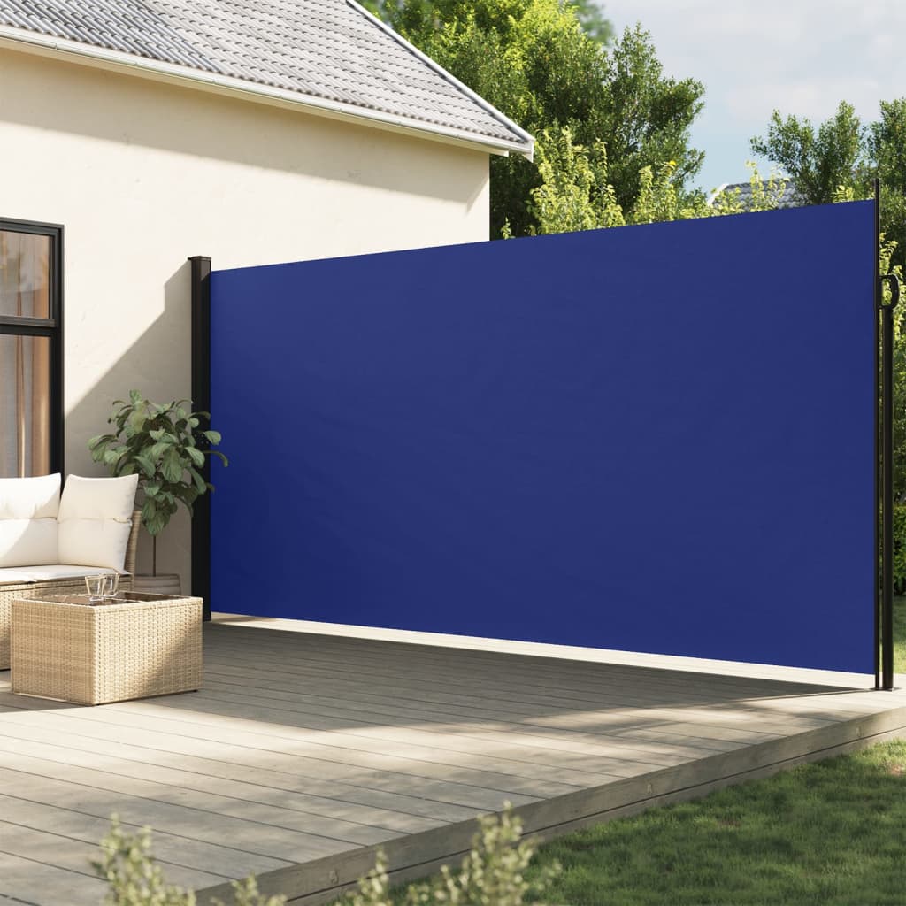 Tenda da Sole Laterale Retrattile Blu 200x600 cm - homemem39