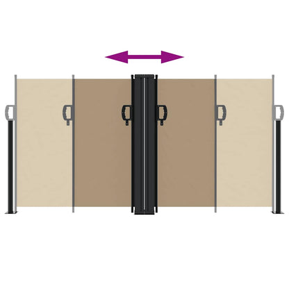 Tenda da Sole Laterale Retrattile Tortora 120x600 cm | homemem39