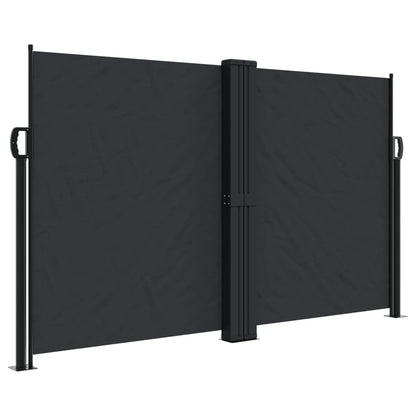 Tenda da Sole Laterale Retrattile Nera 140x600 cm | homemem39