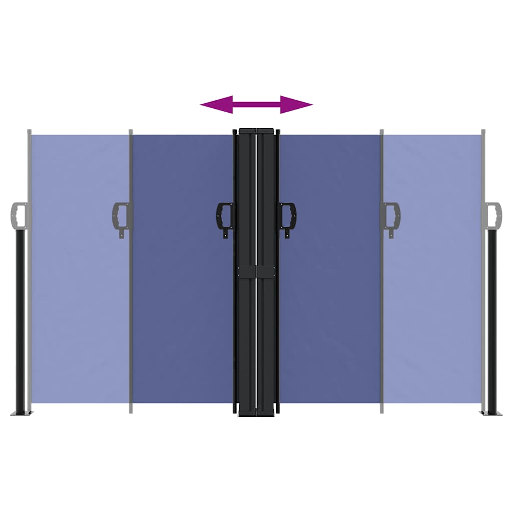 Tenda da Sole Laterale Retrattile Blu 140x600 cm | homemem39
