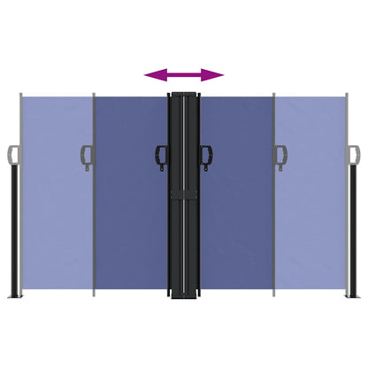 Tenda da Sole Laterale Retrattile Blu 140x600 cm | homemem39
