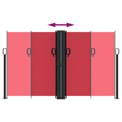 Tenda da Sole Laterale Retrattile Rossa 140x600 cm | homemem39
