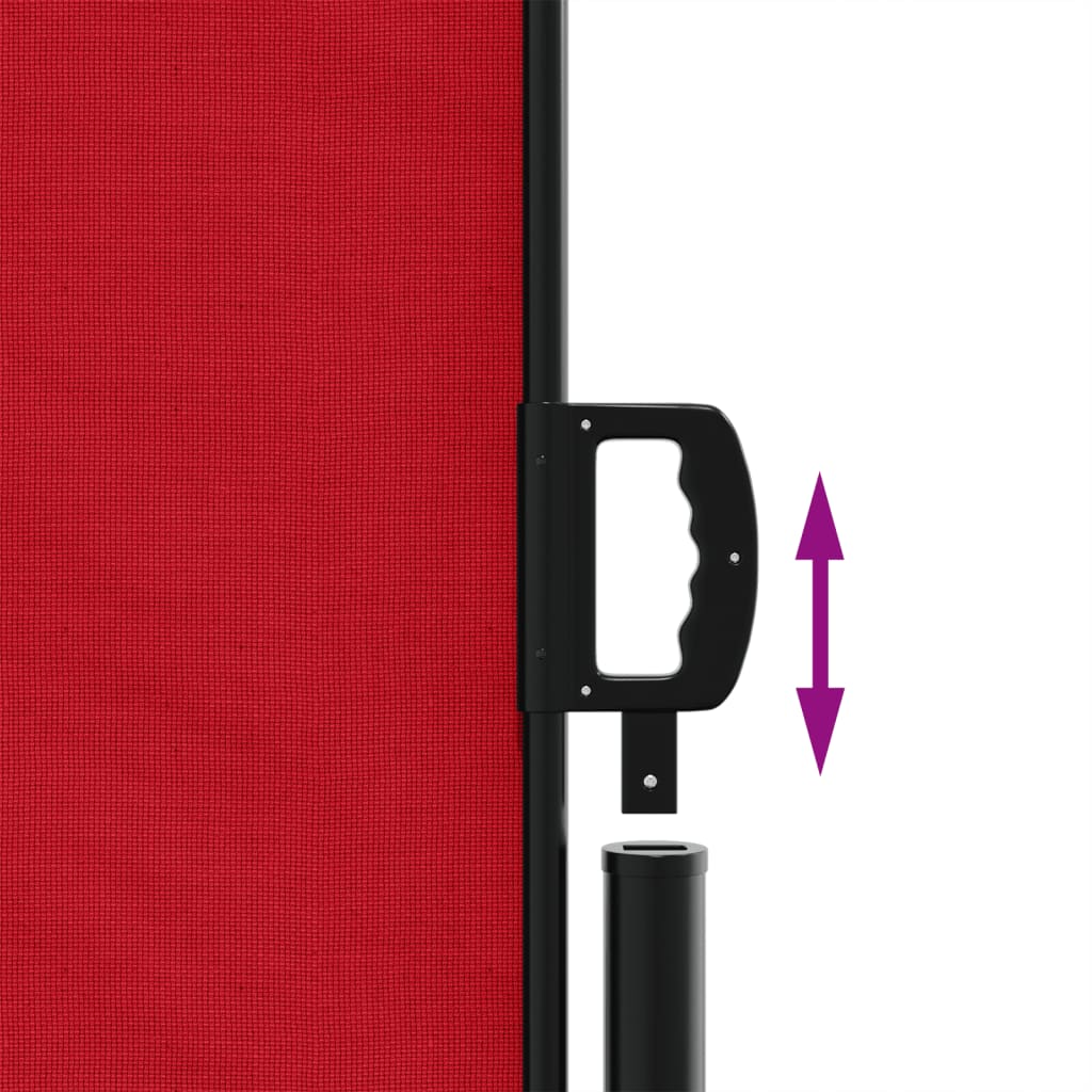 Tenda da Sole Laterale Retrattile Rossa 140x600 cm | homemem39