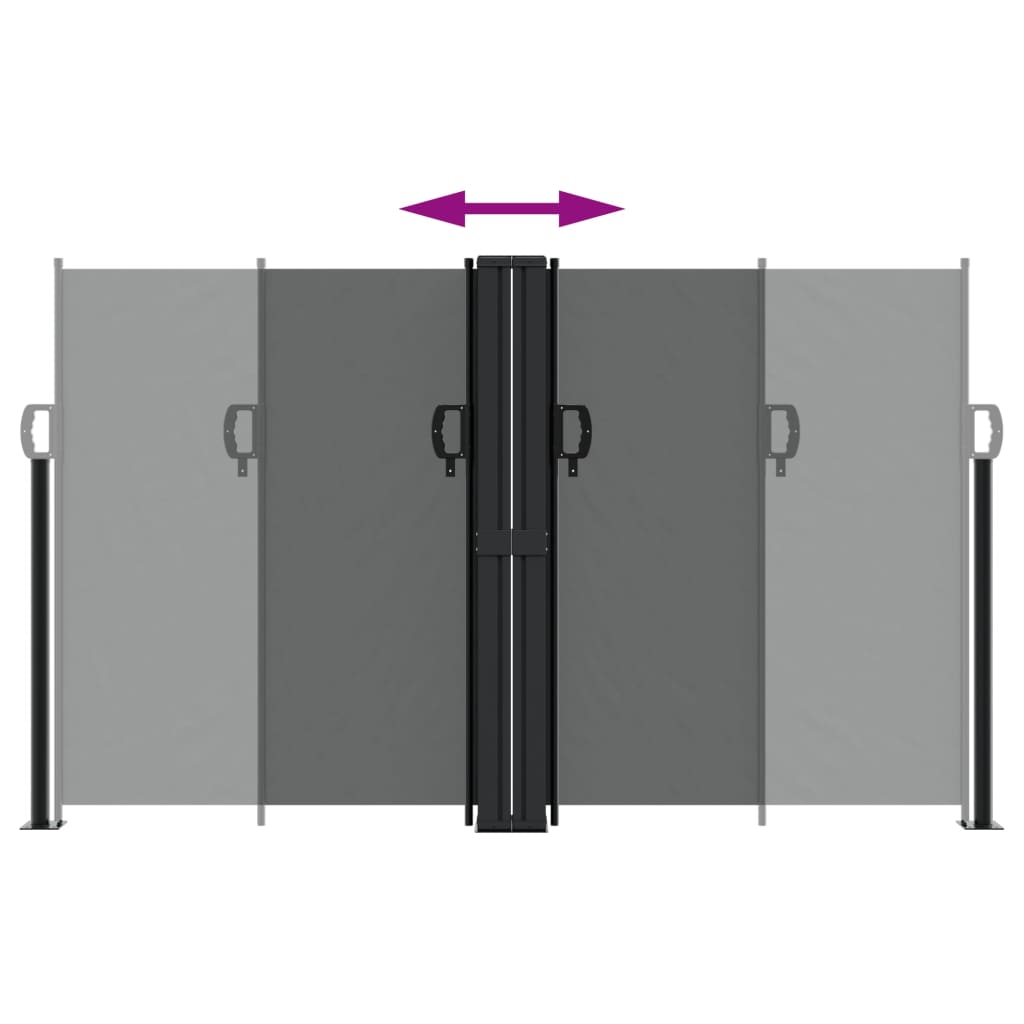 Tenda da Sole Laterale Retrattile Antracite 140x600 cm | homemem39